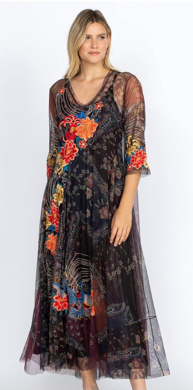 Johnny Was Kyler Mesh Maxi Dress